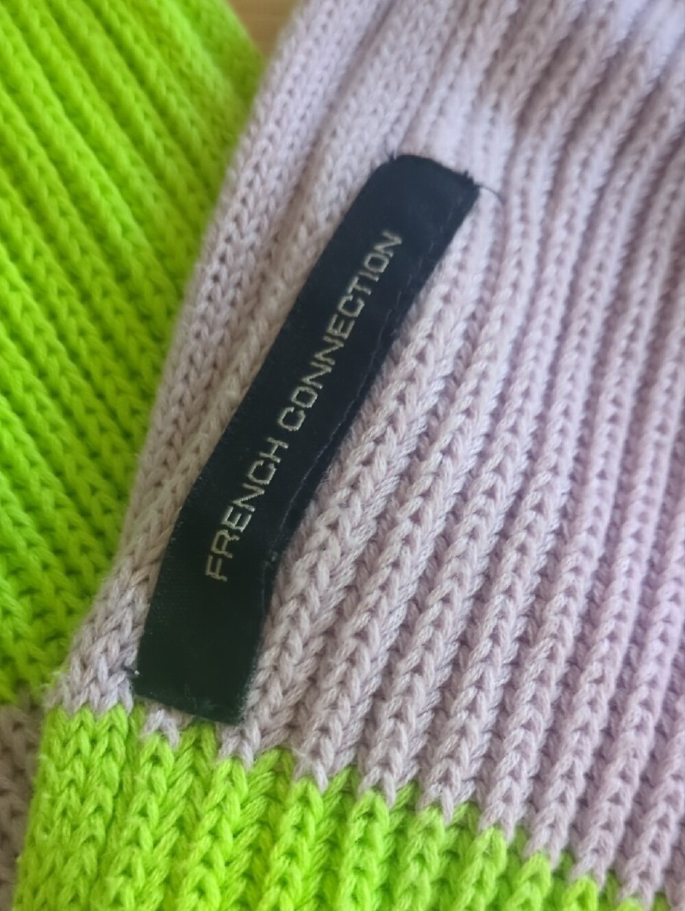 French Connection Ribbed Stripe Scarf - Picture 2 of 2